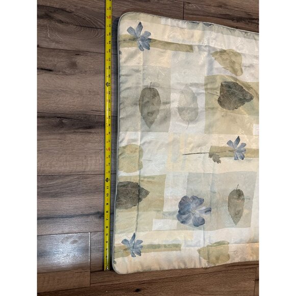 Croscill Home Retired Floral Spa Leaf Patterned Quilted Pillow Shams Standard Qu - Picture 6 of 6